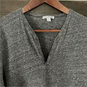 James Perse Cotton Slub Short Sleeve Henley